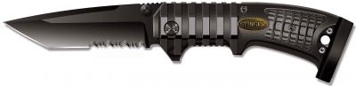 GR1711131104 STINGER Ножи складные STINGER. Нож складной Stinger, 90 мм - длина клинка, (черный), рукоять: сталь/алюминий/пластик (черный), с клипом, коробка картон