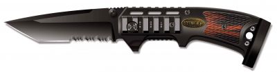 GR1711131105 STINGER Ножи складные STINGER. Нож складной Stinger, 90 мм - длина клинка, (черный), рукоять: сталь/алюминий/пластик (черный), с клипом, коробка картон