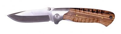 GR1711131094 STINGER Ножи складные STINGER. Нож складной Stinger, 85 мм (серебристый), рукоять: сталь/дерево (серебр.-корич.), коробка картон