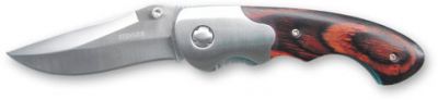 GR1711131092 STINGER Ножи складные STINGER. Нож складной Stinger, 80 мм - длина клинка, (серебристый), рукоять: сталь/дерево (серебристо-коричневый), коробка картон