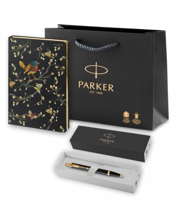 PRPRP1931666 Parker IM. Подарочный набор: Шариковая ручка Parker IM Metal Black GT и Ежедневник недатированный, черный.
