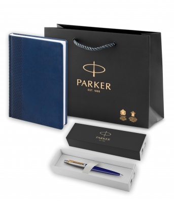 PRPS1902662 Parker Jotter. Подарочный набор: Шариковая ручка Parker Jotter K160, цвет: Blue/GT, стержень: M, цвет чернил: blue, в подарочной упаковке и Ежедневник недатированный