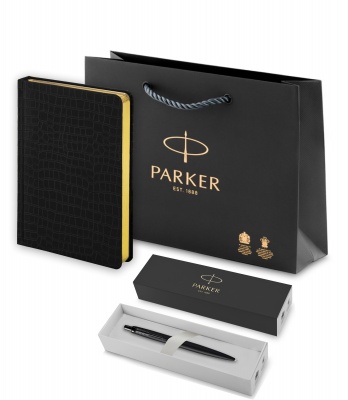 PRKRBRGcai2122756 Parker Jotter XL. Подарочный набор: Шариковая ручка Parker  Jotter XL SE20 Monochrome в подарочной упаковке, цвет: Black, стержень: Mblue и Ежедневник недатированный А5
