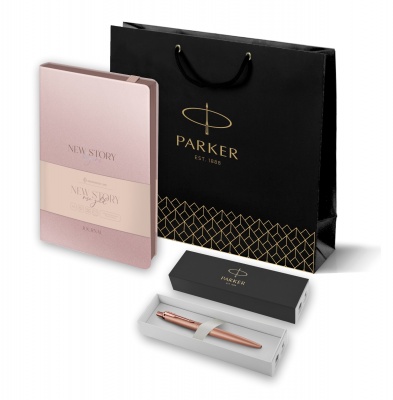 PRRF21227550 Parker Jotter XL. Подарочный набор:Шариковая ручка Parker Jotter XL SE20 Monochrome, цвет: Pink Gold b Ежедневник недатированный розовое золото.
