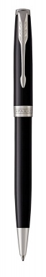 PR50B-MLT12 Parker Sonnet. Шариковая ручка Parker Sonnet , Lacquer Deep Black CT, стержень: M, цвет чернил: black , в подарочной упаковке