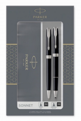 PR50B-SFPGT Parker Sonnet. Набор из двух ручек  Parker SONNET BLACK CT ручка роллер и шариковая ручка