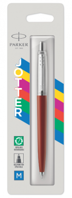 PR4B-RED2C Parker Jotter. Шариковая ручка Parker Jotter Originals K60 Red CT стержень:M, цвет чернил: blue. в БЛИСТЕРЕ