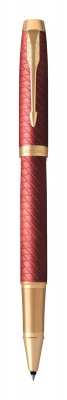 PR15R-RED3 Parker IM Premium. Ручка роллер Parker IM Premium T318  Red G, стержень: F, цвет чернил: black, в подарочной упаковке.