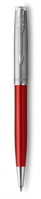 PR50B-RED4C Parker Sonnet. Шариковая ручка Parker Sonnet Entry Point Red Steel CT, стержень: M, цвет чернил: black , в подарочной упаковке
