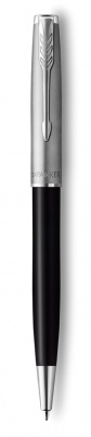 PR50B-BLK5C Parker Sonnet. Шариковая ручка Parker Sonnet Entry Point Black Steel CT, стержень: M, цвет чернил: black , в подарочной упаковке