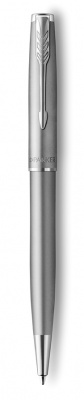 PR50B-SLR2C Parker Sonnet. Шариковая ручка Parker Sonnet Stainless Steel CT, толщина линии M, цвет чернил черный, в подарочной упаковке