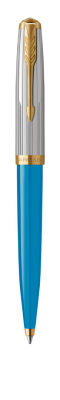 PR51B-BL10GT Parker Parker 51. Шариковая ручка Parker 51 Premium Turquoise GT стержень: M, цвет чернил: black, в подарочной упаковке.