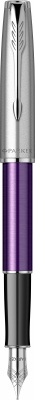 PR50F-VLT1C Parker Sonnet. Перьевая ручка Parker Sonnet Essentials Violet SB Steel CT, перо: F, цвет чернил black, в подарочной упаковке.