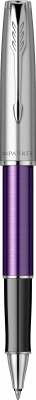 PR50R-VLT1C Parker Sonnet. Ручка-роллер Parker Sonnet Essentials Violet SB Steel CT, цвет чернил black, перо: F,  в подарочной упаковке.