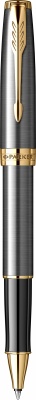 PR50R-GRY2G Parker Sonnet. Ручка-роллер Parker Sonnet Core Gray GT, стержень: F, цвет чернил: black, в подарочной упаковке