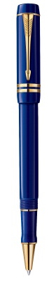 PR25R-BLU6 Parker Duofold. Ручка-роллер Parker Duofold Historical Colors International T74, цвет: ляпис-лазурь (Lapis Lasuli GT)