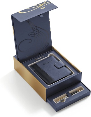 WT16BOX-BLUGB Waterman Комплектующие. Подарочная коробка прямоугольная Waterman с органайзером и выдвигающимся отделением для ручки 
