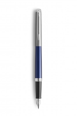 WT8F-BLU3C Waterman Hemisphere. Перьевая ручка Waterman Hemisphere Entry Point Stainless Steel with Blue Lacquer в подарочной упаковке