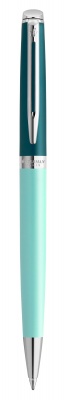 WT22B-GRN1C Waterman Hemisphere. Шариковая ручка Waterman Hemisphere Colour Blocking Green CT, стержень: M, цвет: Blue, в подарочной упаковке