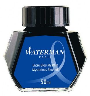 WT13Z-BLU6 Waterman Комплектующие. Флакон с чернилами для перьевой ручки, цвет: Blue/Dark