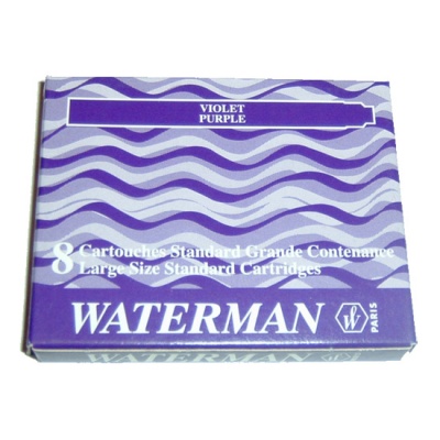 WT13Z-VIO6 Waterman Комплектующие. Чернила в картридже З/ч. Waterman Ink cartridge Violet, фиолетовые  (в упаковке 8 картриджей)