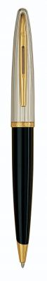 WT2B-BLK1G Waterman Carene. Шариковая ручка Waterman Carene De Luxe, цвет: Black/Silver, стержень: Mblue